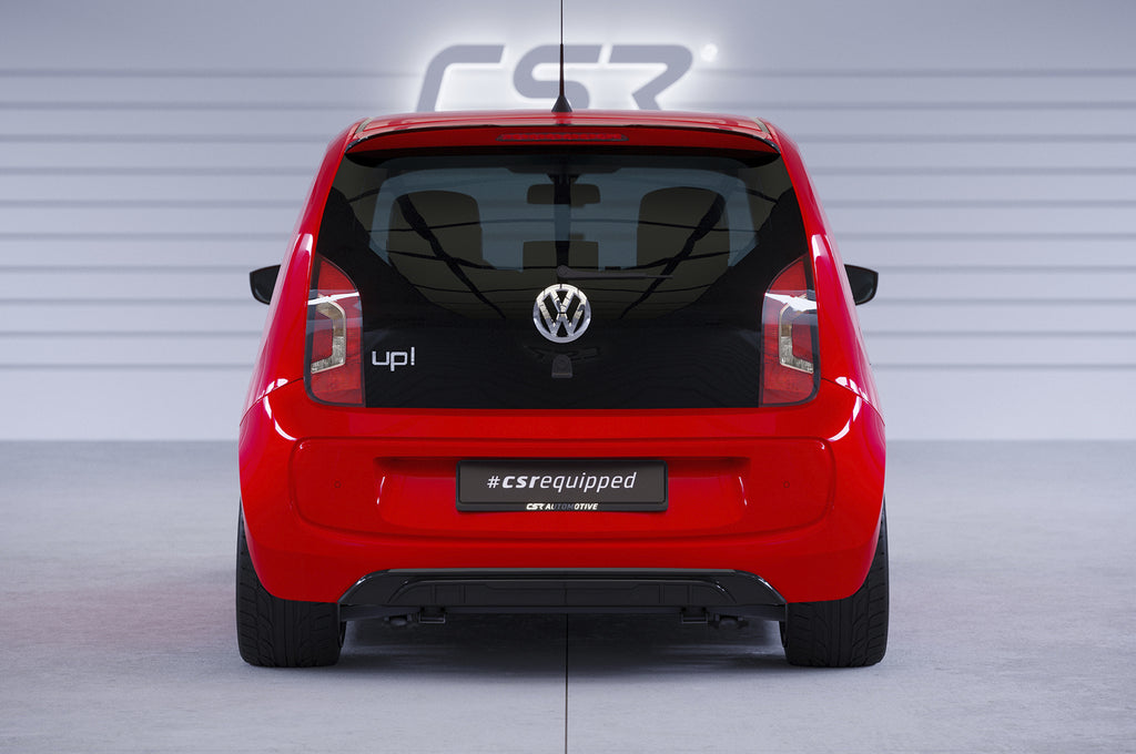 CSR Diffusor | Heckansatz mit ABE für VW up! / e-up! Basis HA283-S Strukturiert schwarz matt (keine Lackierung erforderlich)