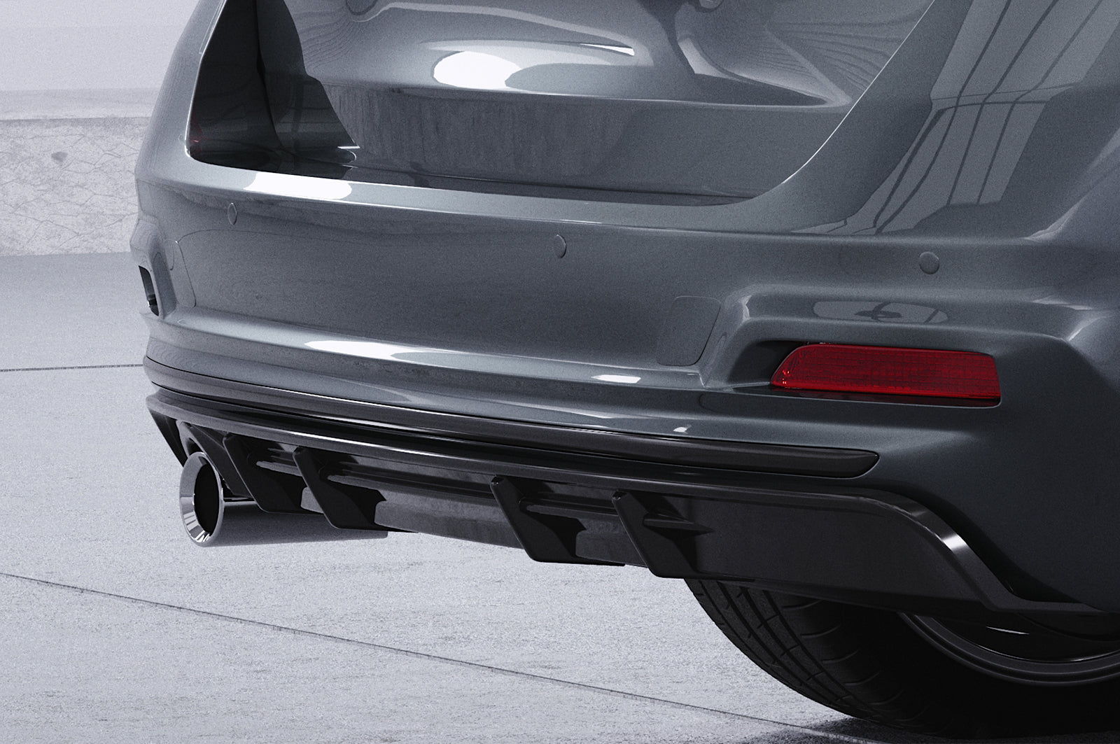 CSR Diffusor | Heckansatz mit ABE für BMW 3er F31 Touring LCI HA287-C Carbon Look Hochglanz (keine Lackierung erforderlich)