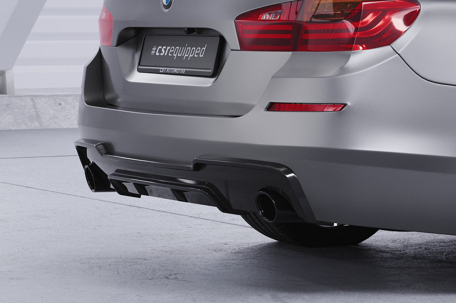 CSR Diffusor | Heckansatz mit ABE für BMW 5er F10/F11 535i/535d M-Paket HA289-L Unlackiert roh (Lackierung erforderlich)