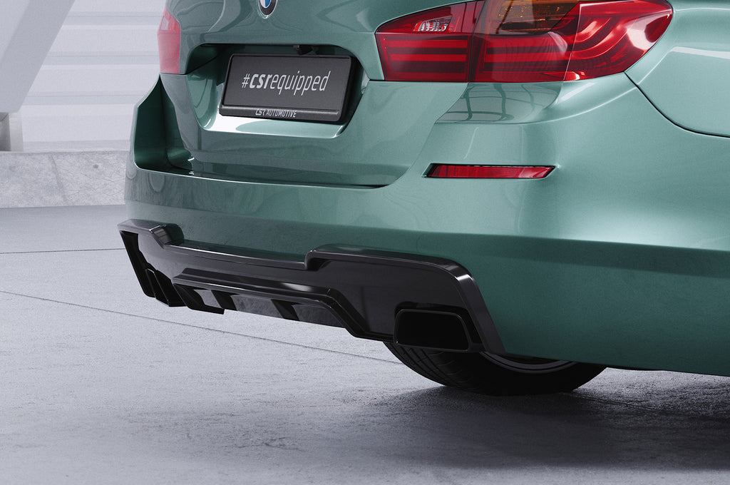 CSR Diffusor | Heckansatz mit ABE für BMW 5er F10/F11 550i/550d M-Paket HA290-S Strukturiert schwarz matt (keine Lackierung erforderlich)