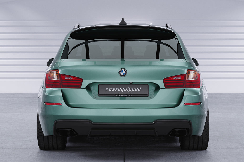 CSR Diffusor | Heckansatz mit ABE für BMW 5er F10/F11 550i/550d M-Paket HA290-C Carbon Look Hochglanz (keine Lackierung erforderlich)
