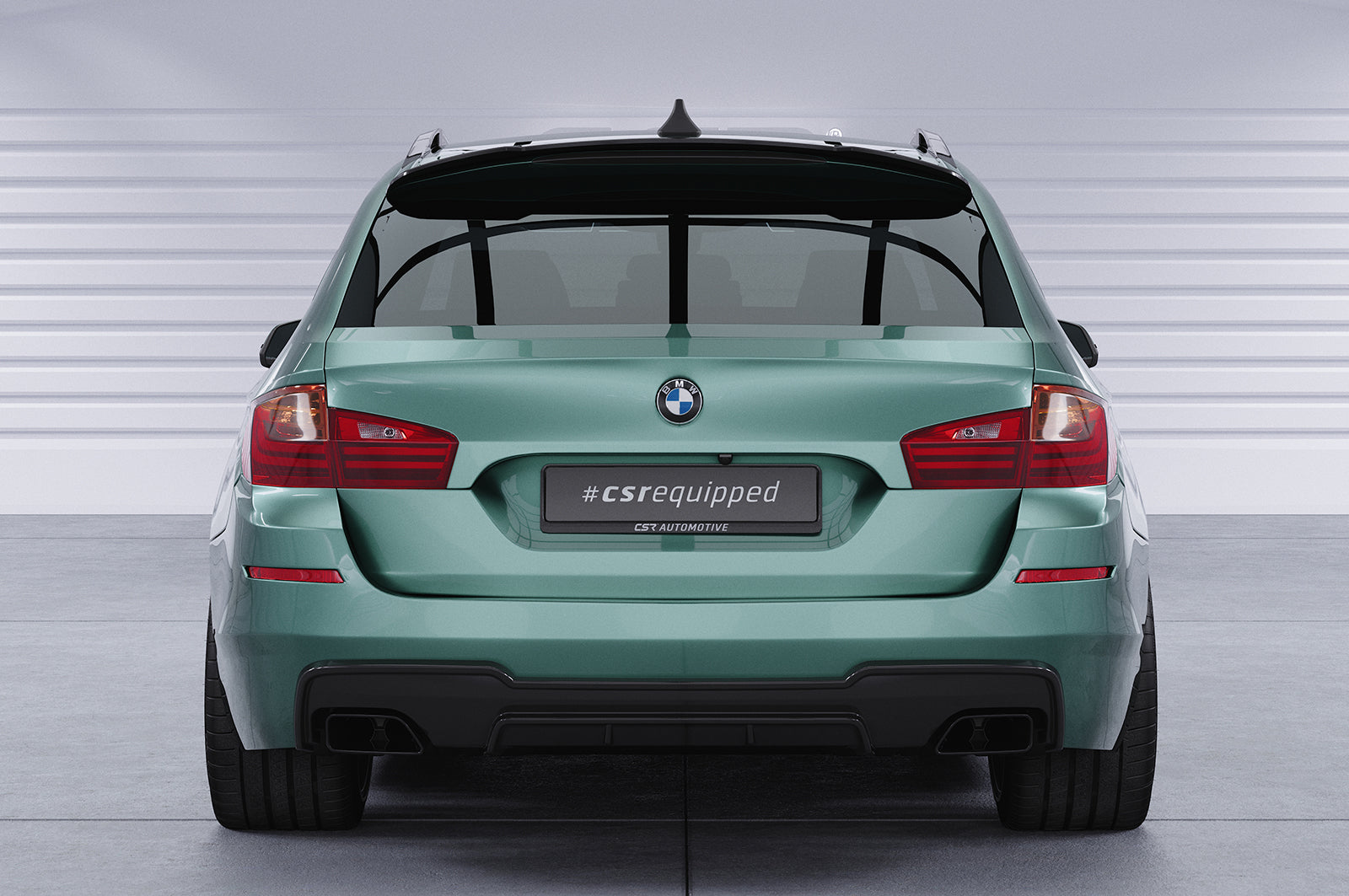 CSR Diffusor | Heckansatz mit ABE für BMW 5er F10/F11 550i/550d M-Paket HA290-S Strukturiert schwarz matt (keine Lackierung erforderlich)