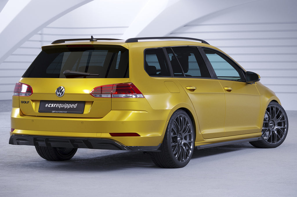 CSR Diffusor | Heckansatz mit ABE für VW Golf 7 Variant Basis HA292-C Carbon Look Hochglanz (keine Lackierung erforderlich)
