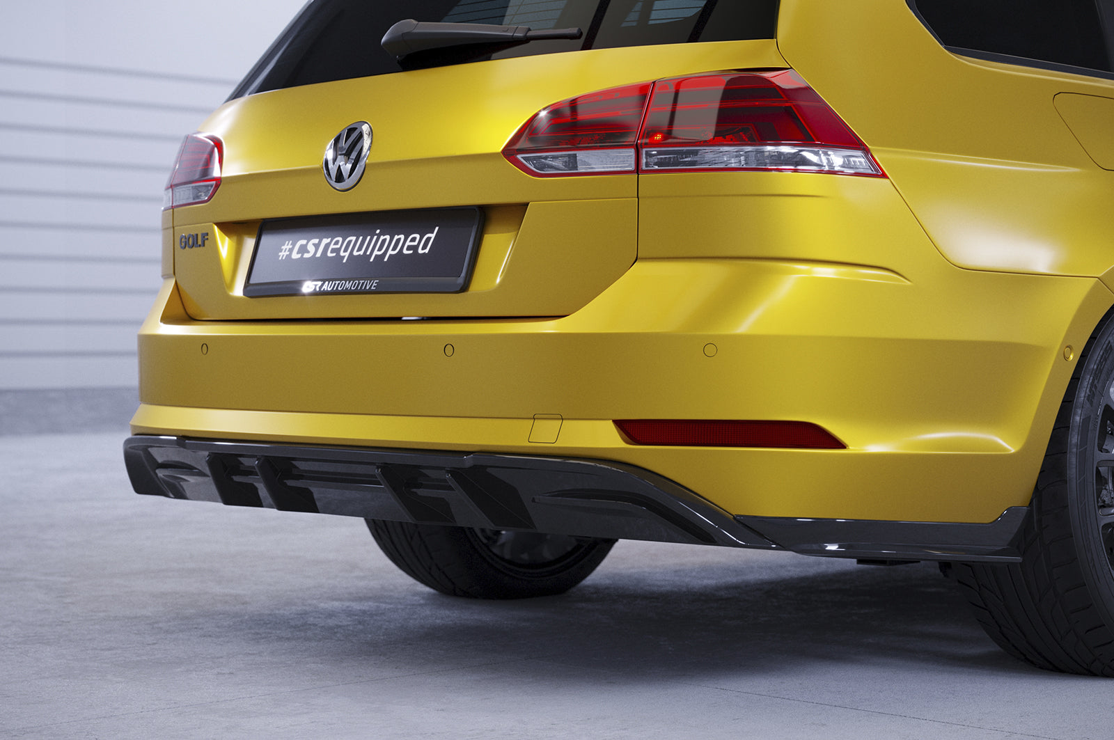 CSR Diffusor | Heckansatz mit ABE für VW Golf 7 Variant Basis HA292-C Carbon Look Hochglanz (keine Lackierung erforderlich)