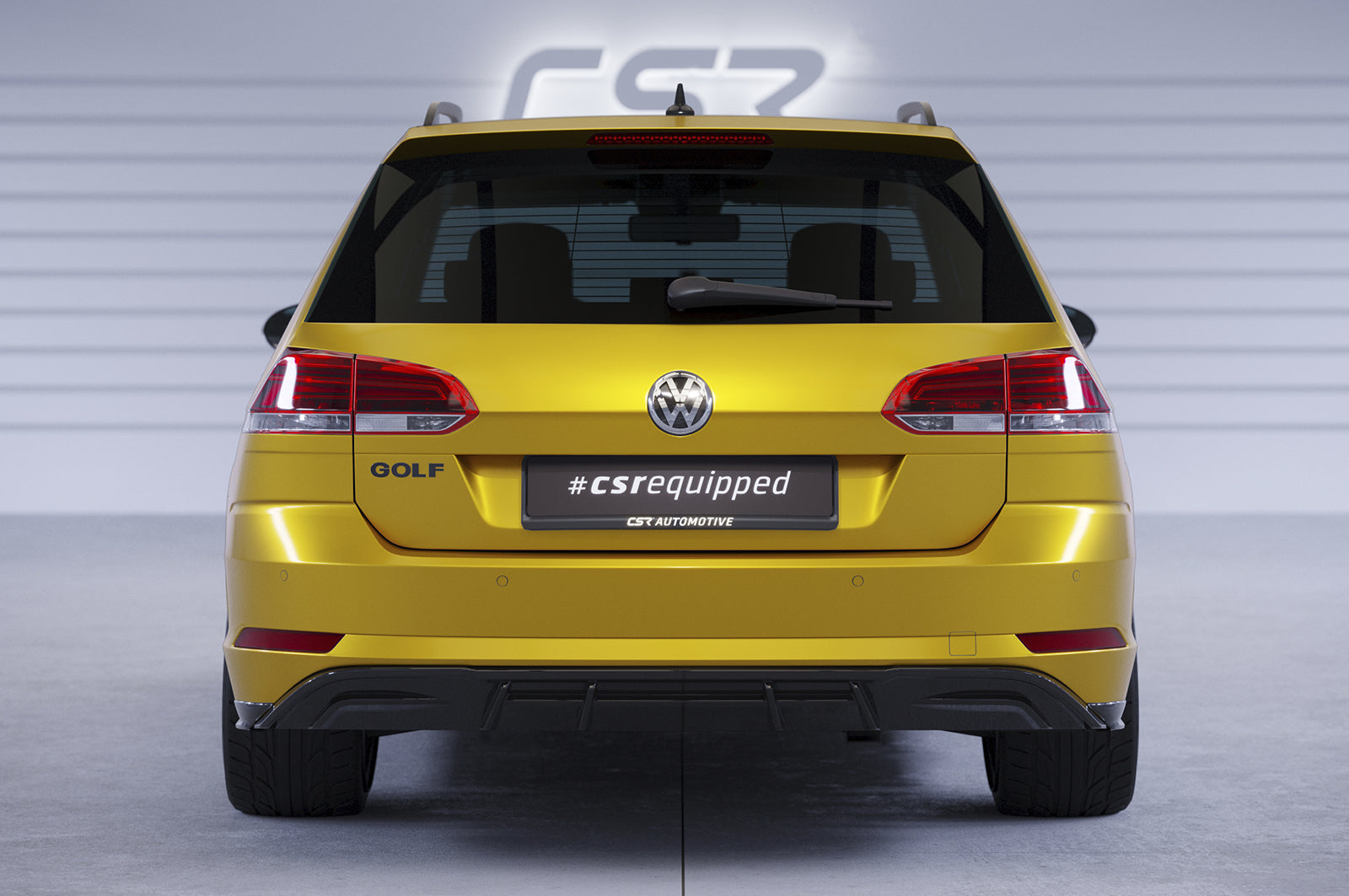 CSR Diffusor | Heckansatz mit ABE für VW Golf 7 Variant Basis HA292-C Carbon Look Hochglanz (keine Lackierung erforderlich)