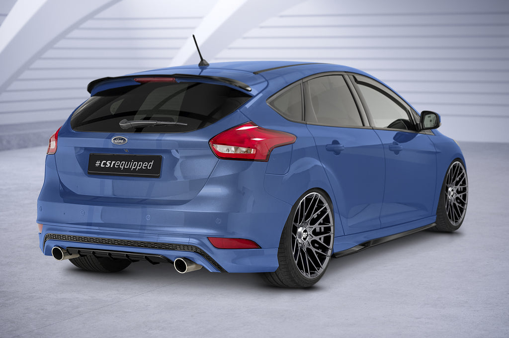 CSR Diffusor | Heckansatz mit ABE für Ford Focus MK3 ST-Line HA299-C Carbon Look Hochglanz (keine Lackierung erforderlich)
