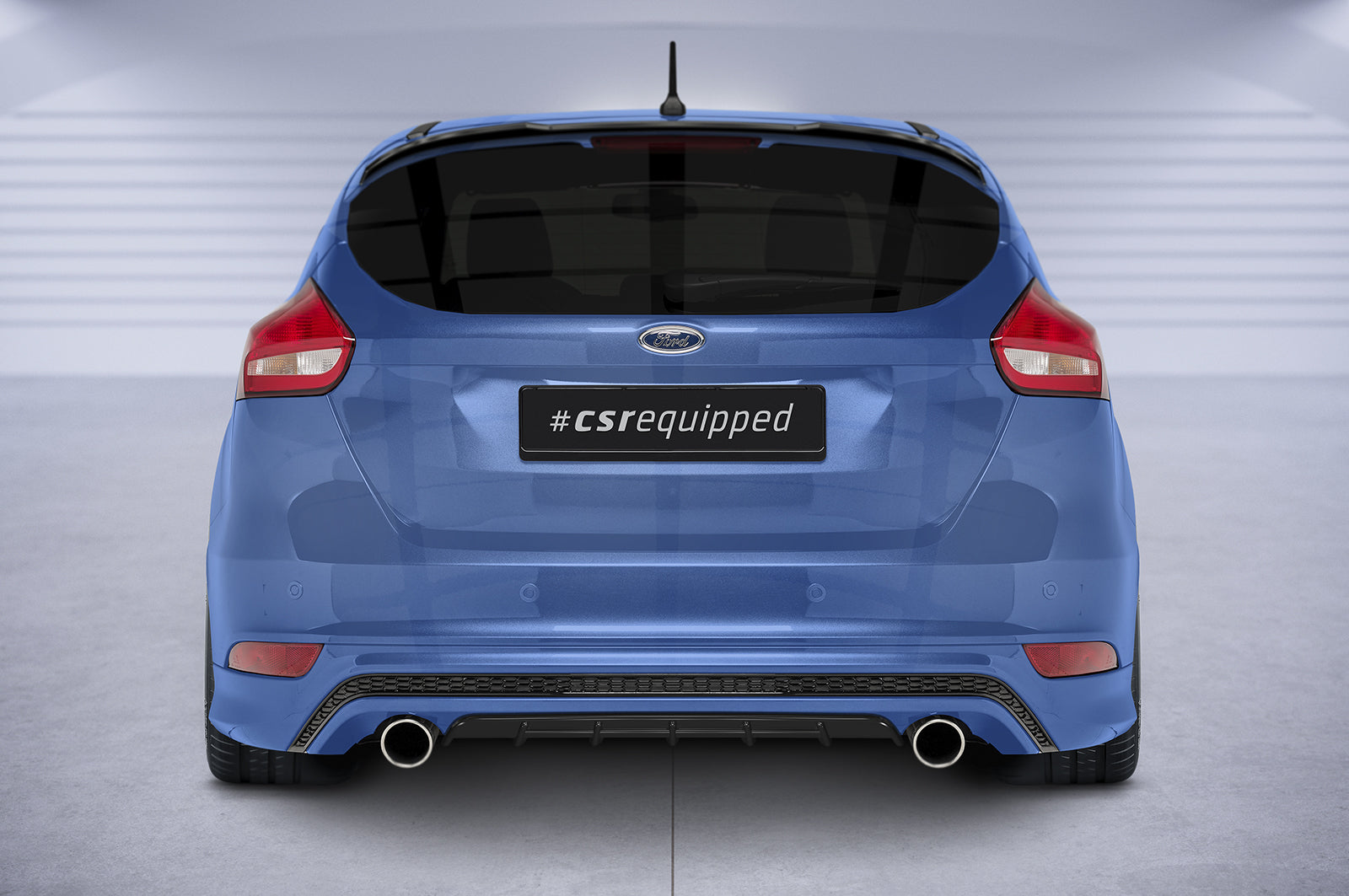 CSR Diffusor | Heckansatz mit ABE für Ford Focus MK3 ST-Line HA299-L Unlackiert roh (Lackierung erforderlich)