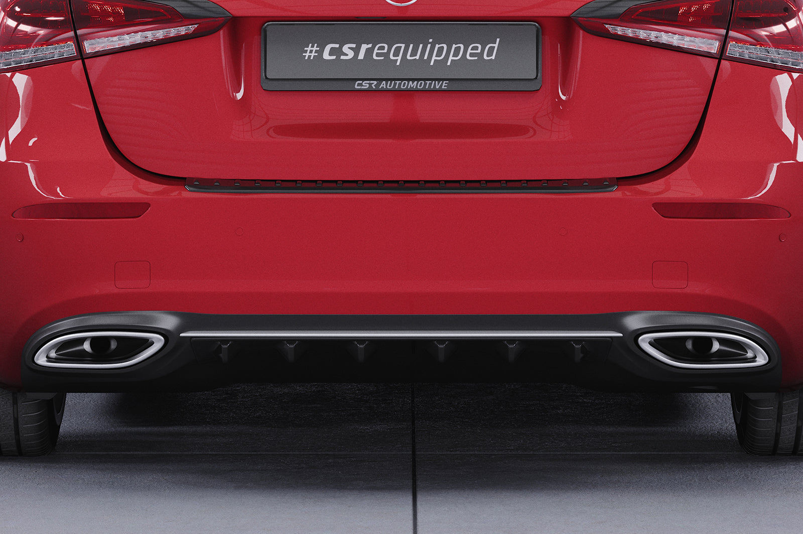 CSR Diffusor | Heckansatz mit ABE für Mercedes-Benz A-Klasse (W177) HA300-S Strukturiert schwarz matt (keine Lackierung erforderlich)