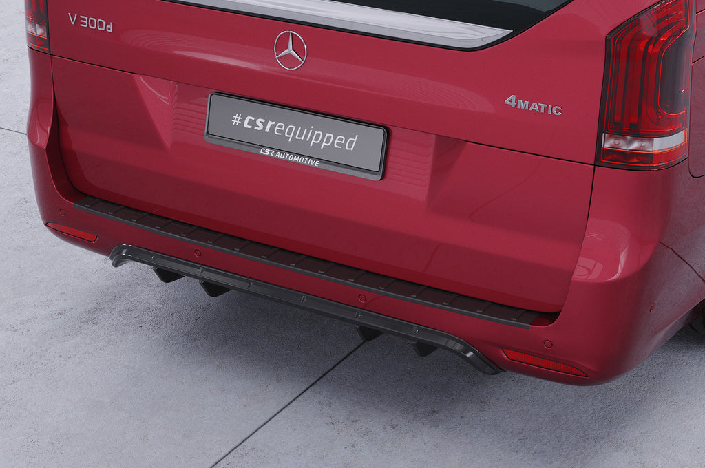 CSR Diffusor | Heckansatz mit ABE für Mercedes-Benz V-Klasse 447 HA301-C Carbon Look Hochglanz (keine Lackierung erforderlich)