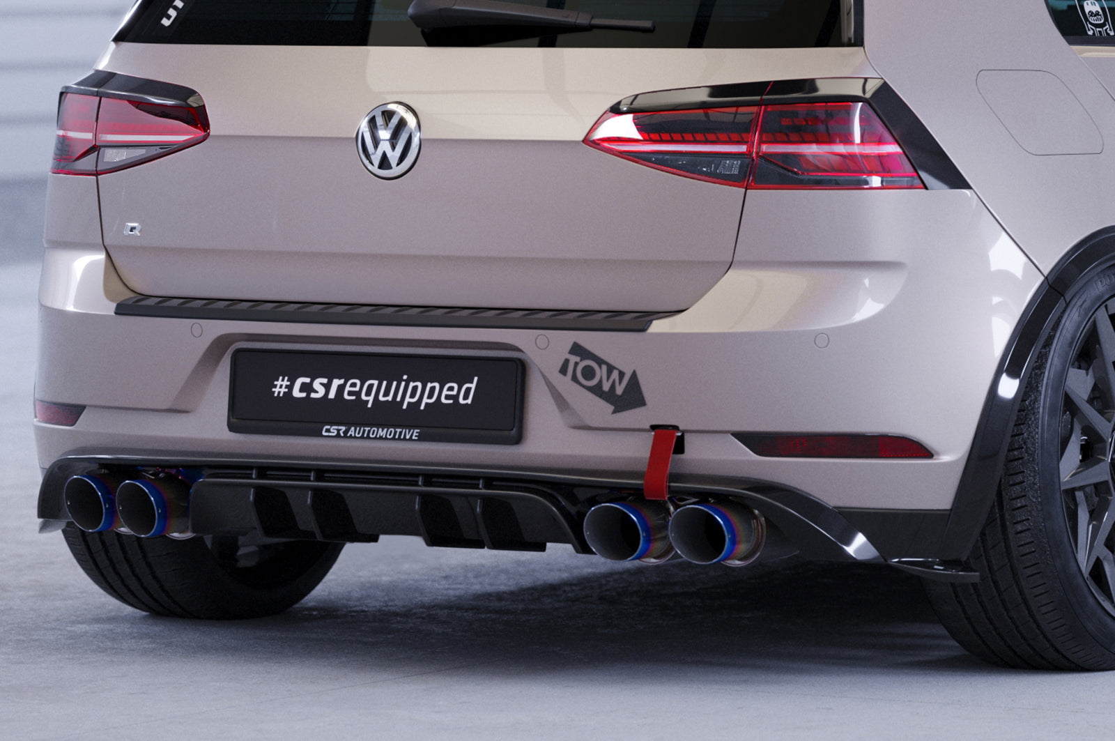 CSR Diffusor | Heckansatz mit ABE für VW Golf 7 (Typ AU) R HA305