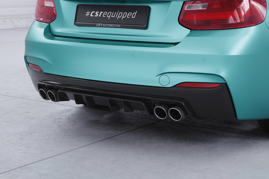 CSR Diffusor | Heckansatz mit ABE für BMW 2er F22 / F23 M-Paket HA306-G Glossy schwarz Hochglanz (keine Lackierung erforderlich)