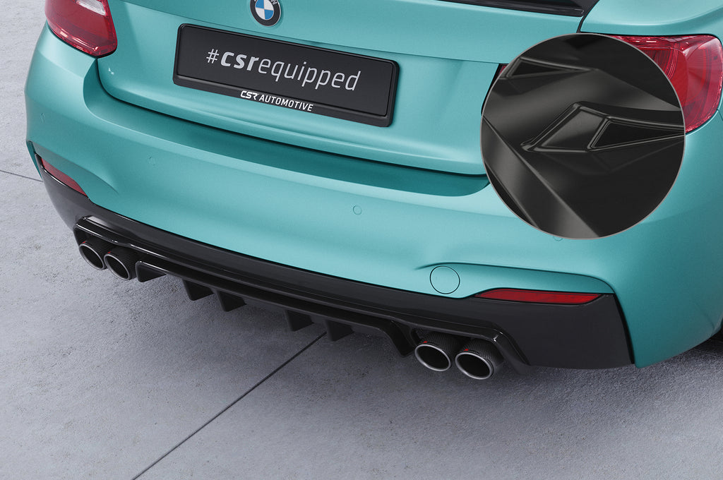 CSR Diffusor | Heckansatz mit ABE für BMW 2er F22 / F23 M-Paket HA306-G Glossy schwarz Hochglanz (keine Lackierung erforderlich)