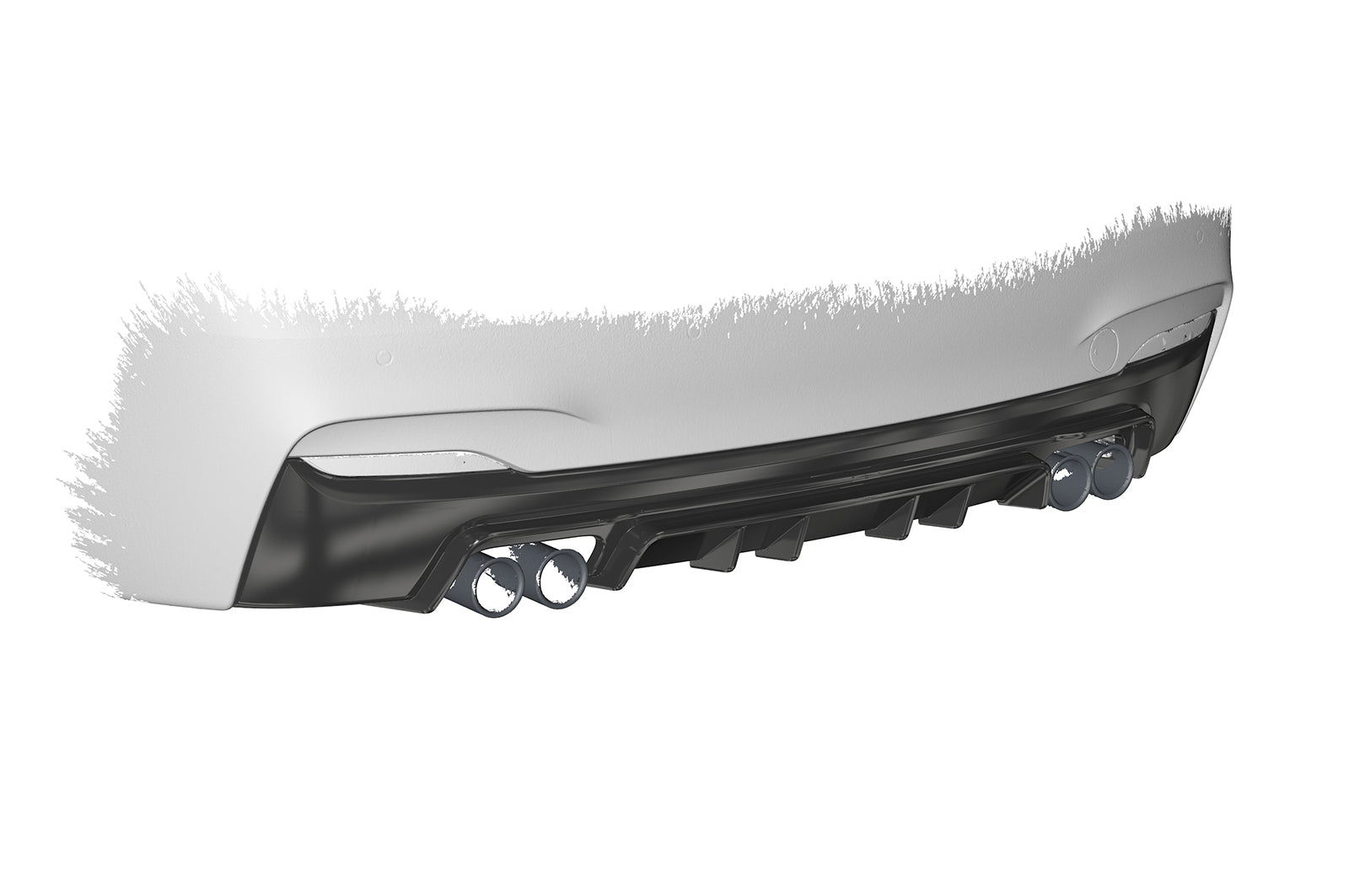 CSR Diffusor | Heckansatz mit ABE für BMW 2er F22 / F23 M-Paket HA306-G Glossy schwarz Hochglanz (keine Lackierung erforderlich)
