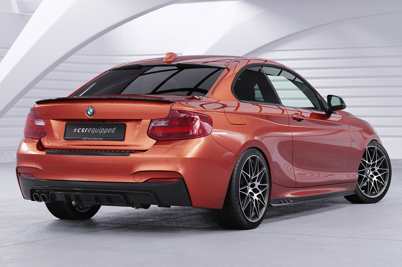 CSR Diffusor | Heckansatz mit ABE für BMW 2er F22 / F23 M-Paket HA307-L Unlackiert roh (Lackierung erforderlich)