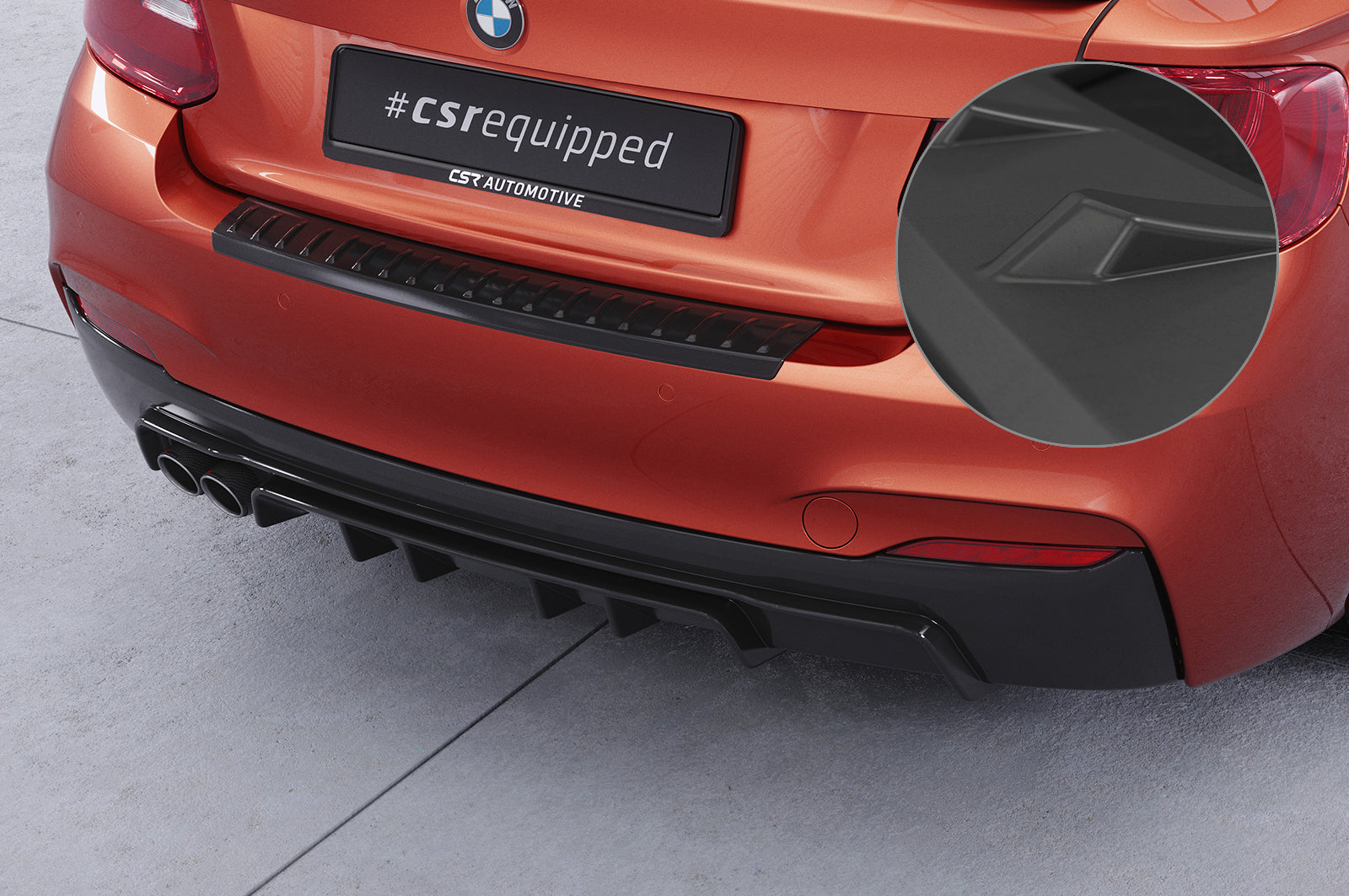 CSR Diffusor | Heckansatz mit ABE für BMW 2er F22 / F23 M-Paket HA307-L Unlackiert roh (Lackierung erforderlich)