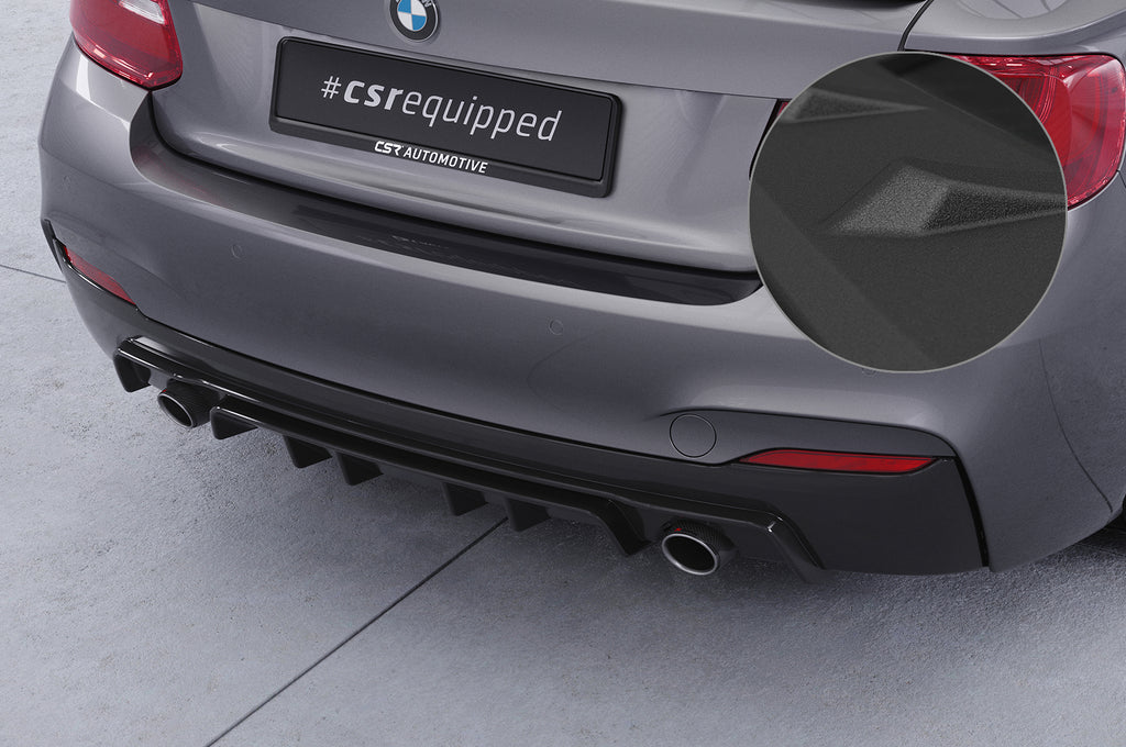 CSR Diffusor | Heckansatz mit ABE für BMW 2er F22 / F23 M-Paket HA308-S Strukturiert schwarz matt (keine Lackierung erforderlich)