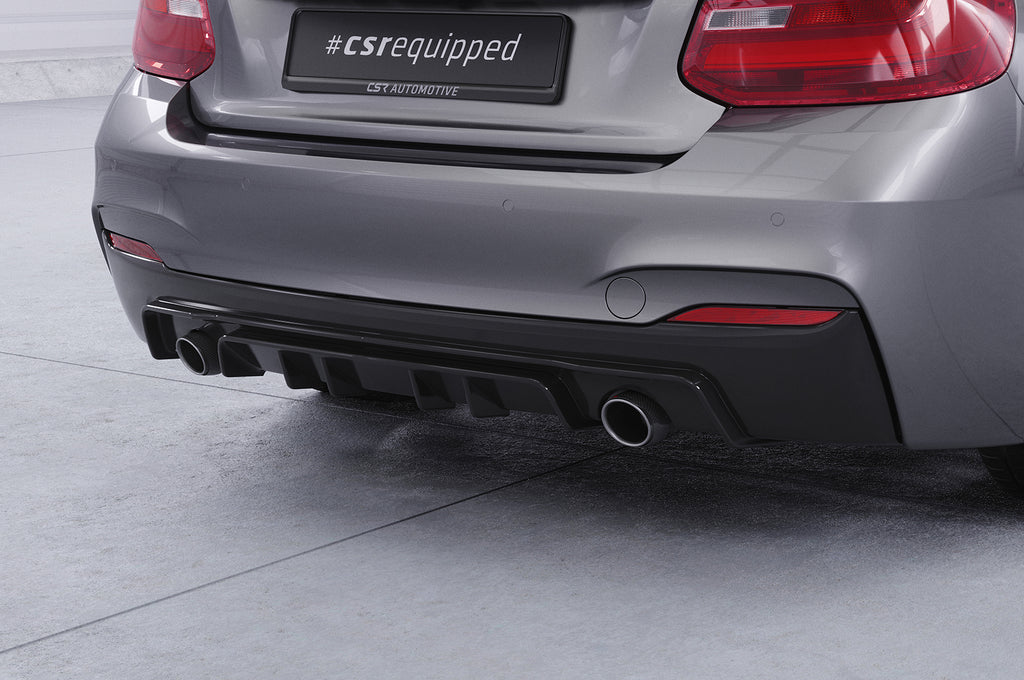 CSR Diffusor | Heckansatz mit ABE für BMW 2er F22 / F23 M-Paket HA308-S Strukturiert schwarz matt (keine Lackierung erforderlich)