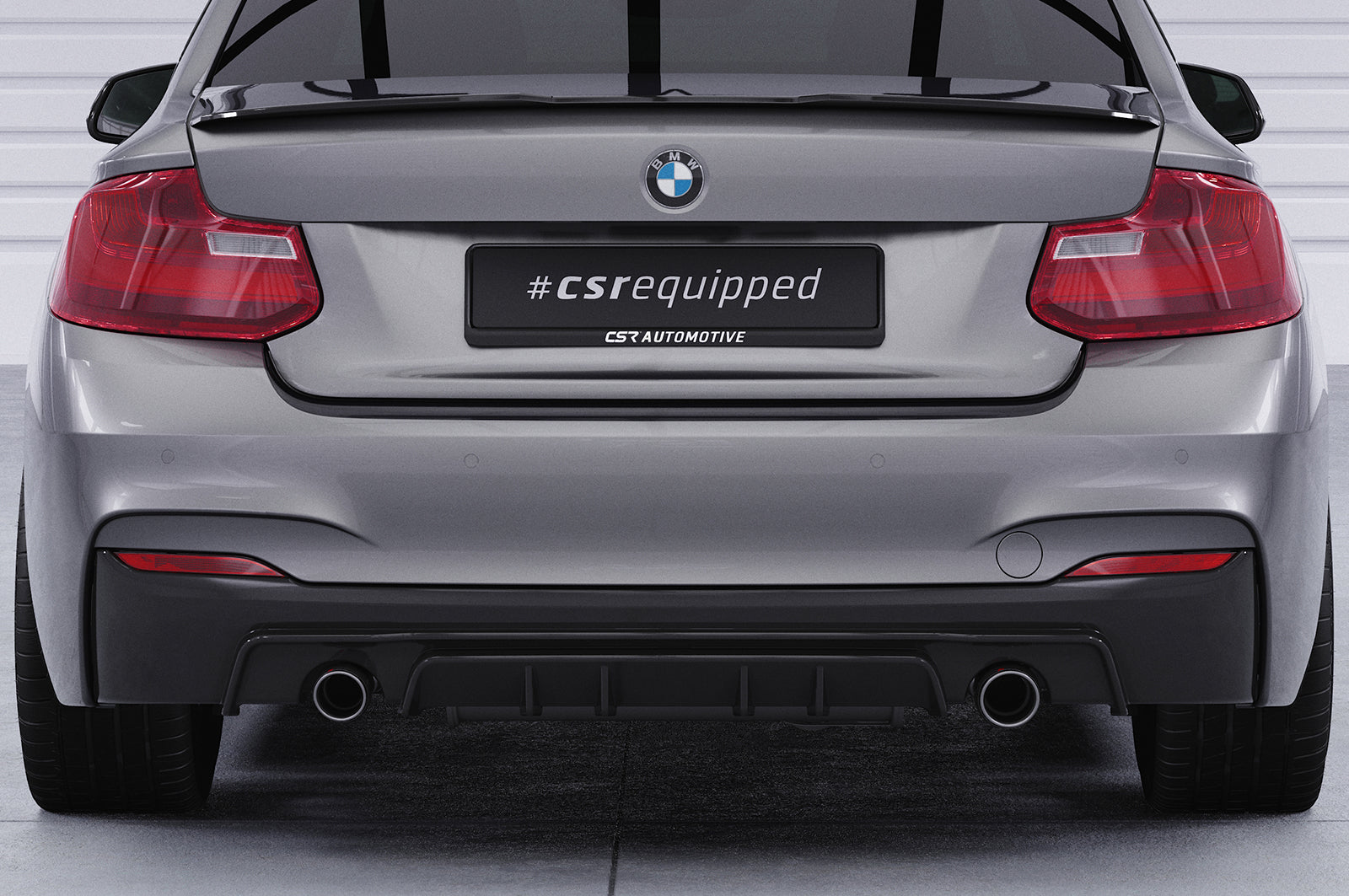 CSR Diffusor | Heckansatz mit ABE für BMW 2er F22 / F23 M-Paket HA308-G Glossy schwarz Hochglanz (keine Lackierung erforderlich)