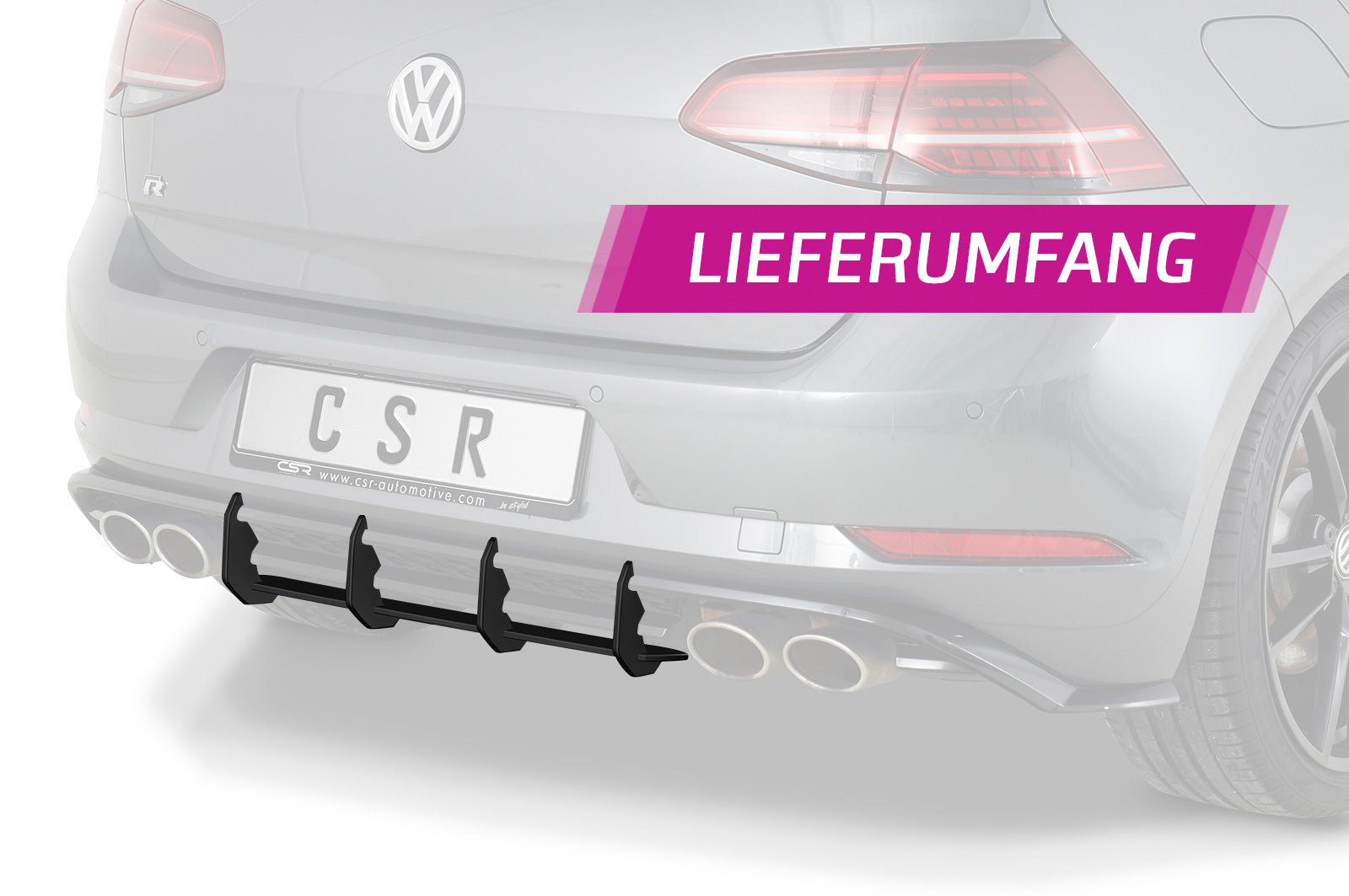 CSR Racing Diffusor | Heckansatz für VW Golf 7 (Typ AU) R HA313