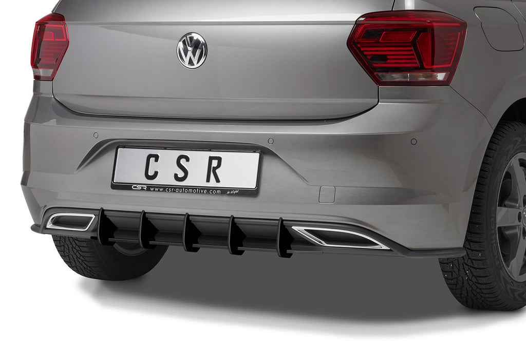 CSR Racing Diffusor | Heckansatz für VW Polo 6 2G (Typ AW) R-Line HA318-L Unlackiert roh (Lackierung erforderlich)