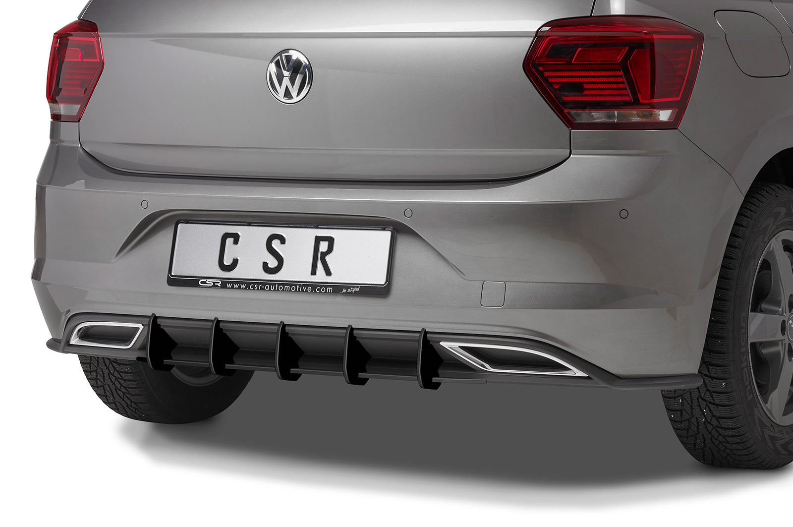 CSR Racing Diffusor | Heckansatz für VW Polo 6 2G (Typ AW) R-Line HA318-L Unlackiert roh (Lackierung erforderlich)