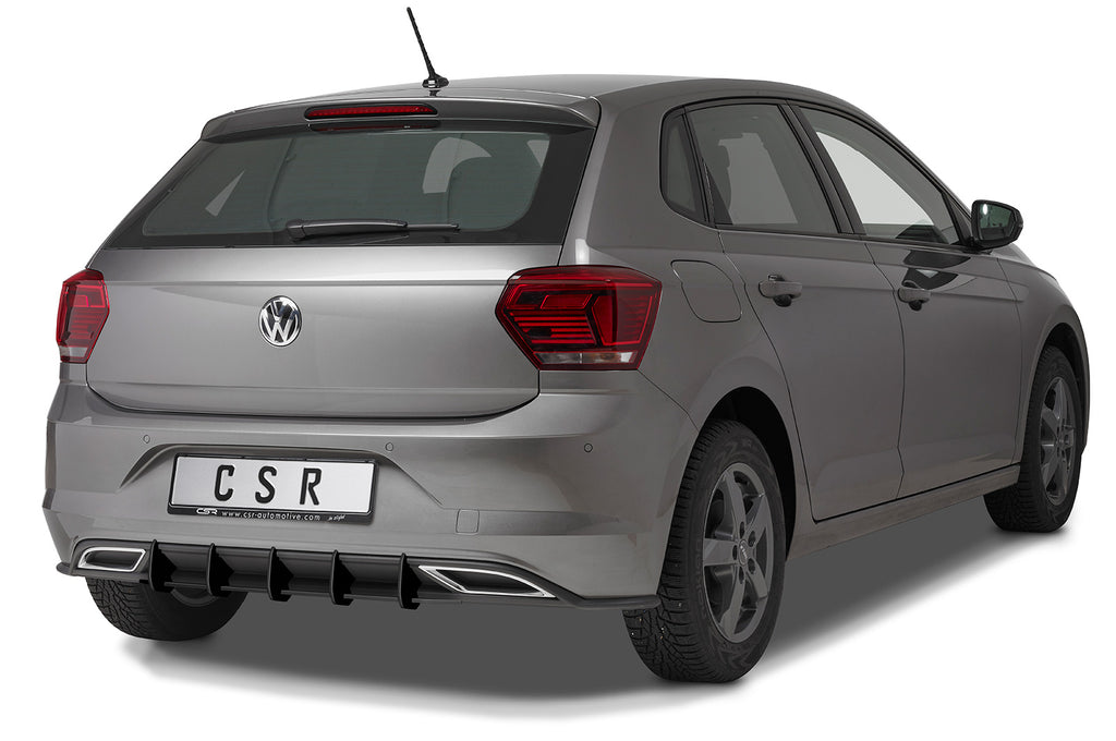 CSR Racing Diffusor | Heckansatz für VW Polo 6 2G (Typ AW) R-Line HA318-L Unlackiert roh (Lackierung erforderlich)
