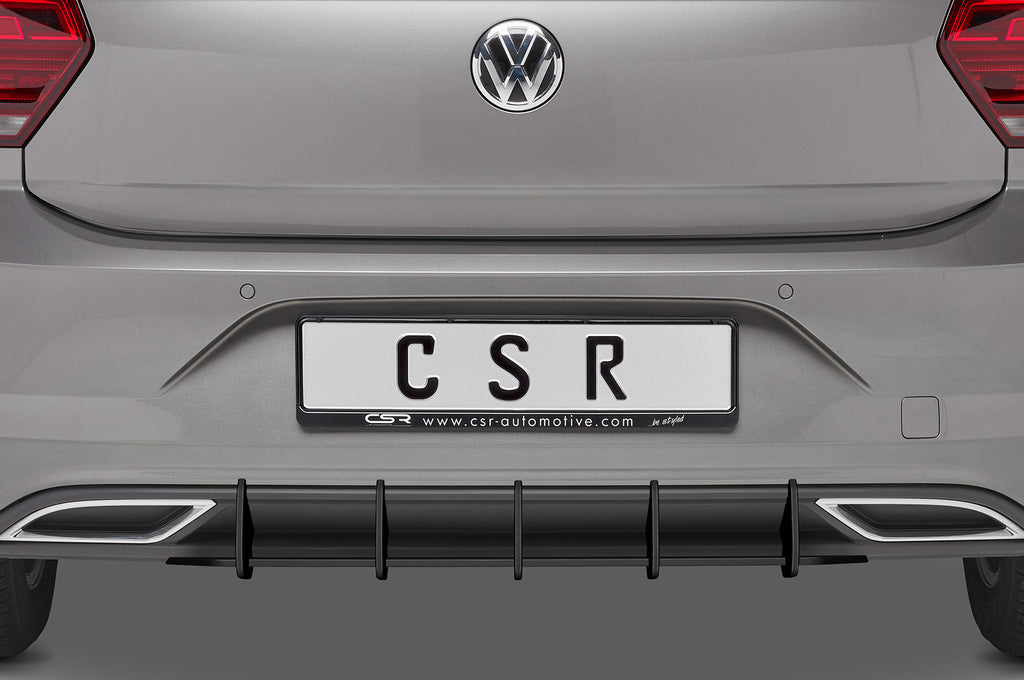 CSR Racing Diffusor | Heckansatz für VW Polo 6 2G (Typ AW) R-Line HA318-L Unlackiert roh (Lackierung erforderlich)