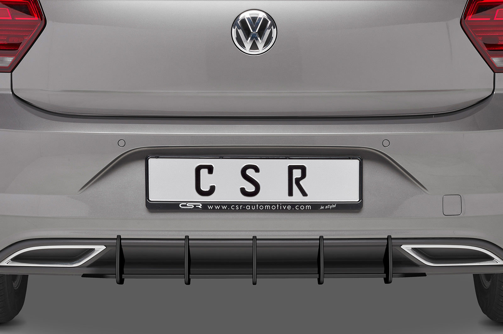 CSR Racing Diffusor | Heckansatz für VW Polo 6 2G (Typ AW) R-Line HA318-L Unlackiert roh (Lackierung erforderlich)