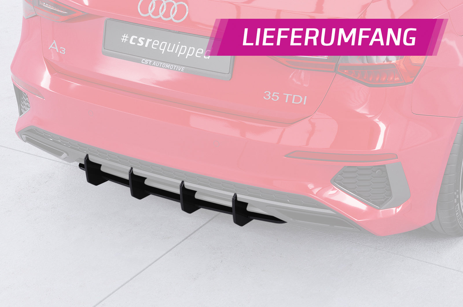 CSR Racing Diffusor | Heckansatz für Audi A3 8Y S-Line HA327