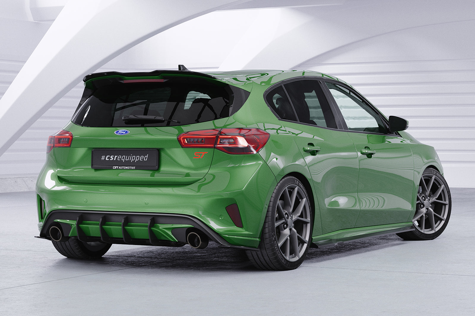 CSR Racing Diffusor | Heckansatz für Ford Focus MK4 ST HA337-L Unlackiert roh (Lackierung erforderlich)