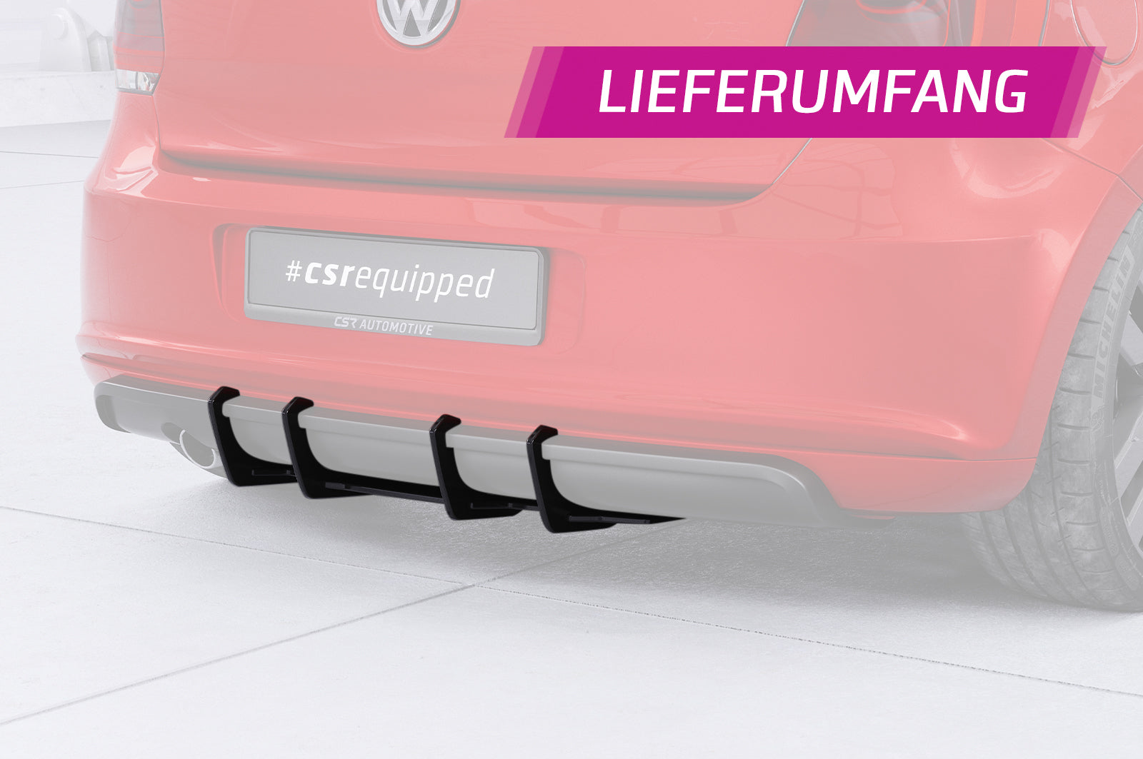 CSR Racing Diffusor | Heckansatz für VW Polo 5 (Typ 6R) R-Line HA350