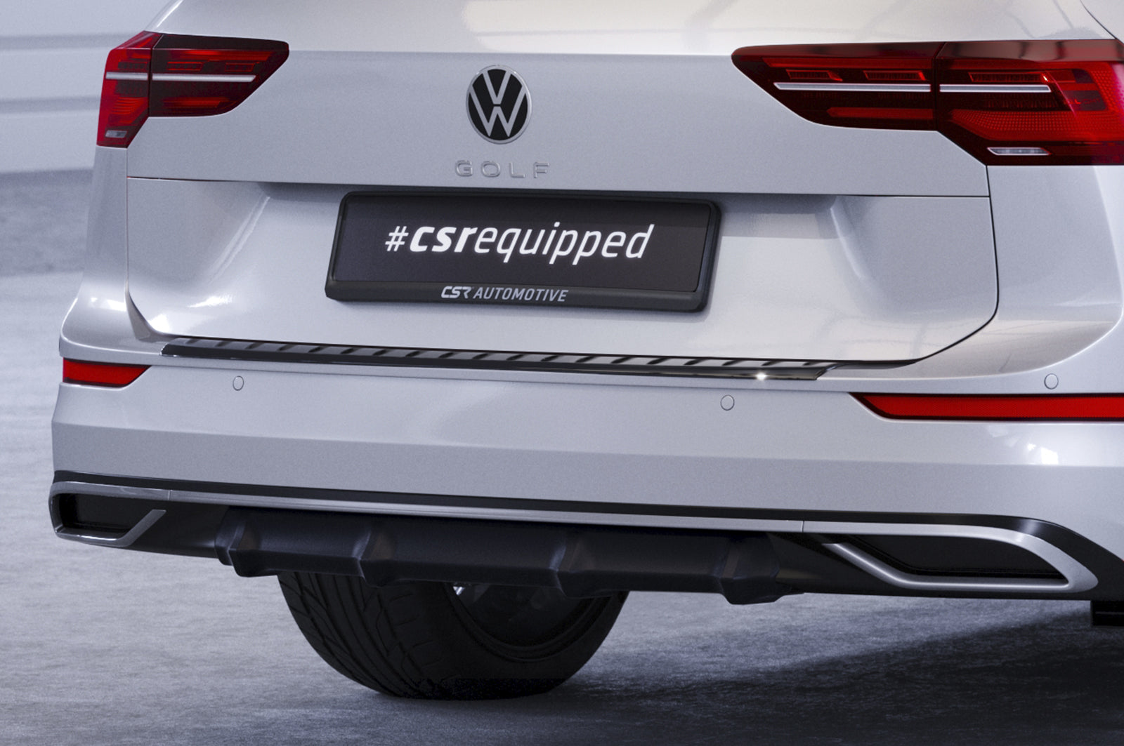 CSR Diffusor | Heckansatz mit ABE für VW Golf 8 (Typ CD) HA370-C Carbon Look Hochglanz (keine Lackierung erforderlich)