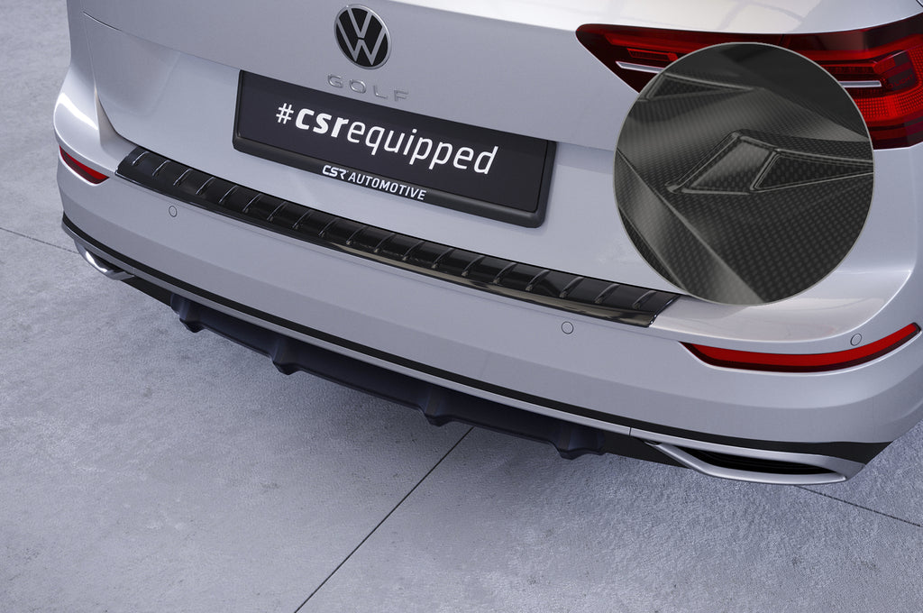 CSR Diffusor | Heckansatz mit ABE für VW Golf 8 (Typ CD) HA370-C Carbon Look Hochglanz (keine Lackierung erforderlich)
