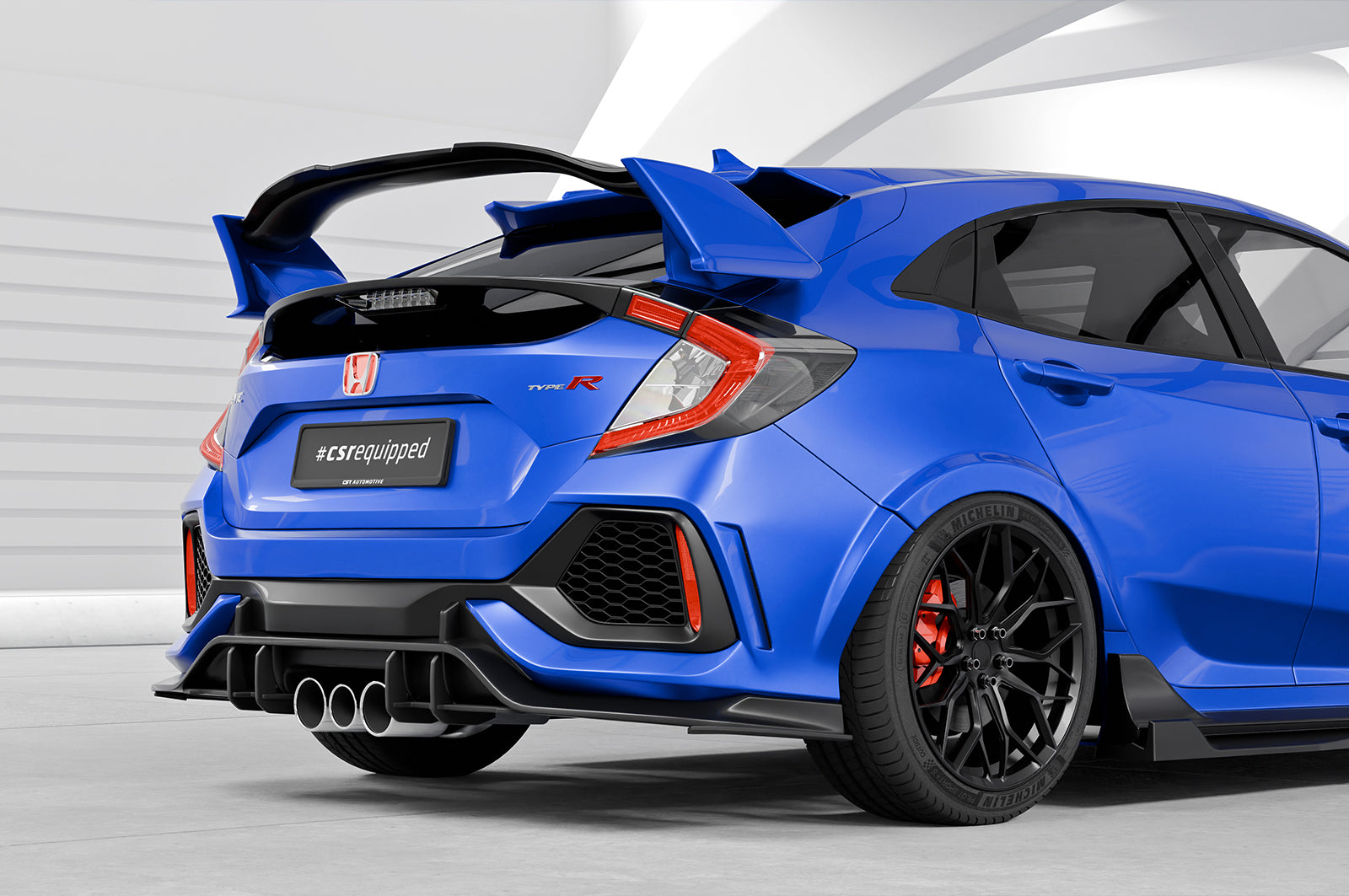 CSR Racing Diffusor | Heckansatz für Honda Civic FK8 Type R HA381 Unlackiert roh (Lackierung erforderlich)