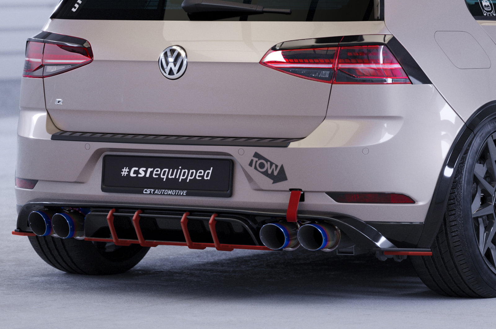 CSR Racing Diffusor | Heckansatz für VW Golf 7 (Typ AU) R HA411