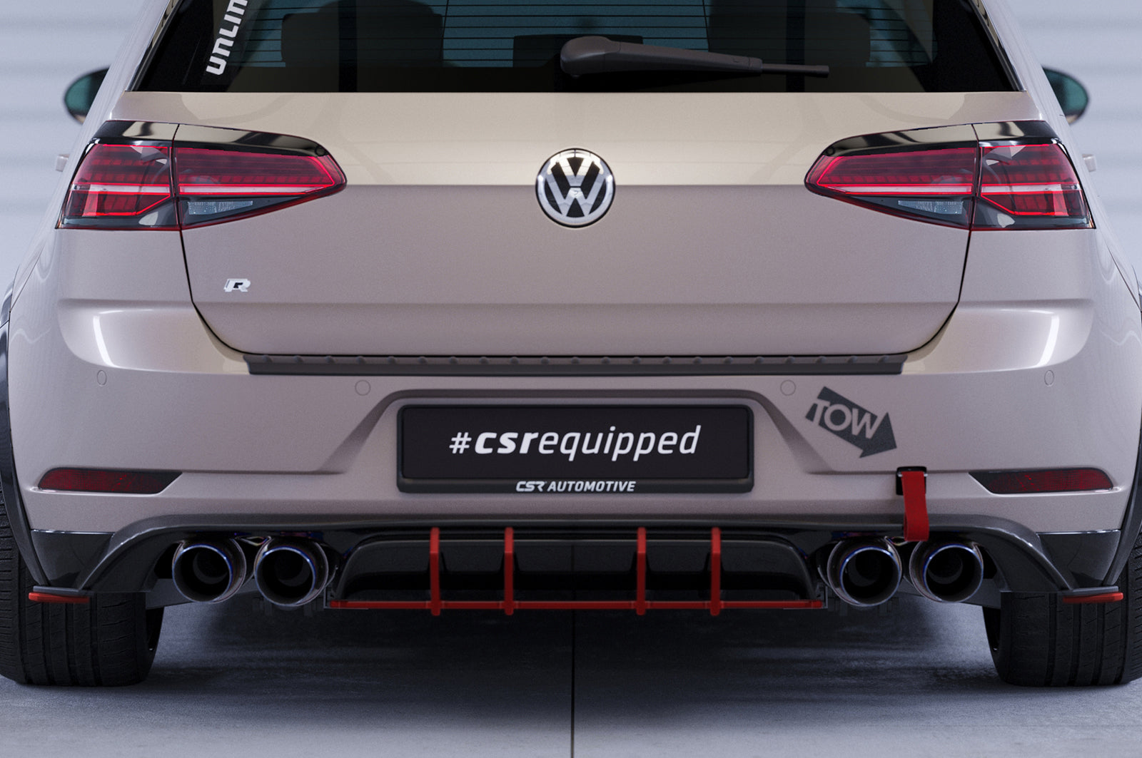 CSR Racing Diffusor | Heckansatz für VW Golf 7 (Typ AU) R HA411