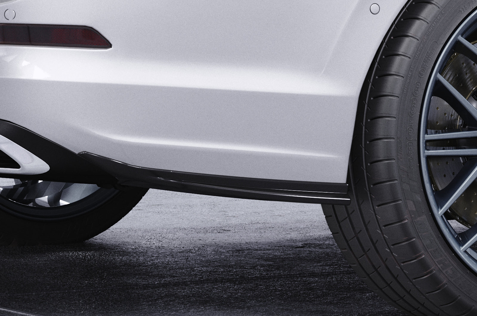 CSR Diffusor | Heckansatz mit ABE für VW Golf 8 (Typ CD) HA414-L Unlackiert roh (Lackierung erforderlich)