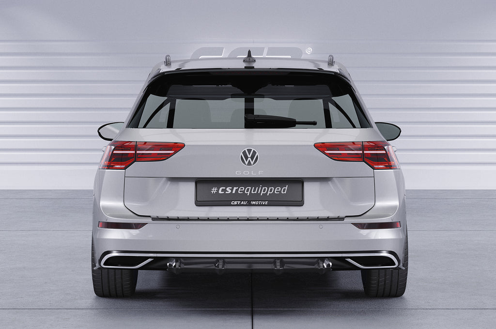CSR Diffusor | Heckansatz mit ABE für VW Golf 8 (Typ CD) HA414-L Unlackiert roh (Lackierung erforderlich)