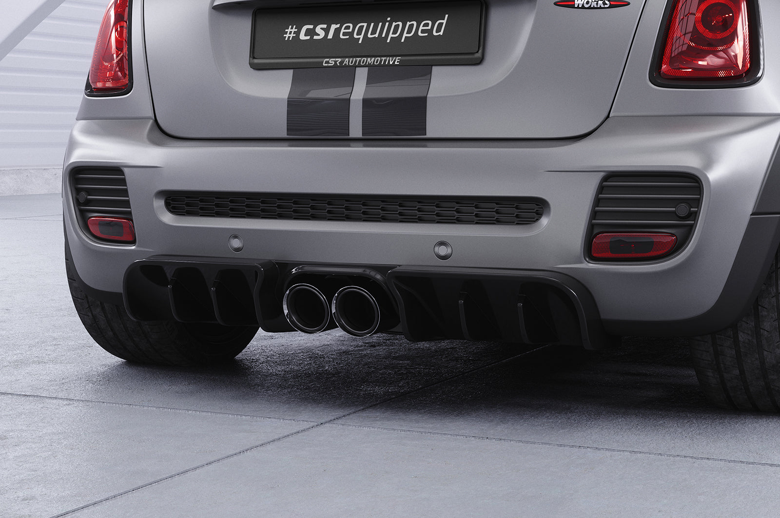 CSR Diffusor | Heckansatz mit ABE für Mini R58 / R59 JCW HA417-L Unlackiert roh (Lackierung erforderlich)