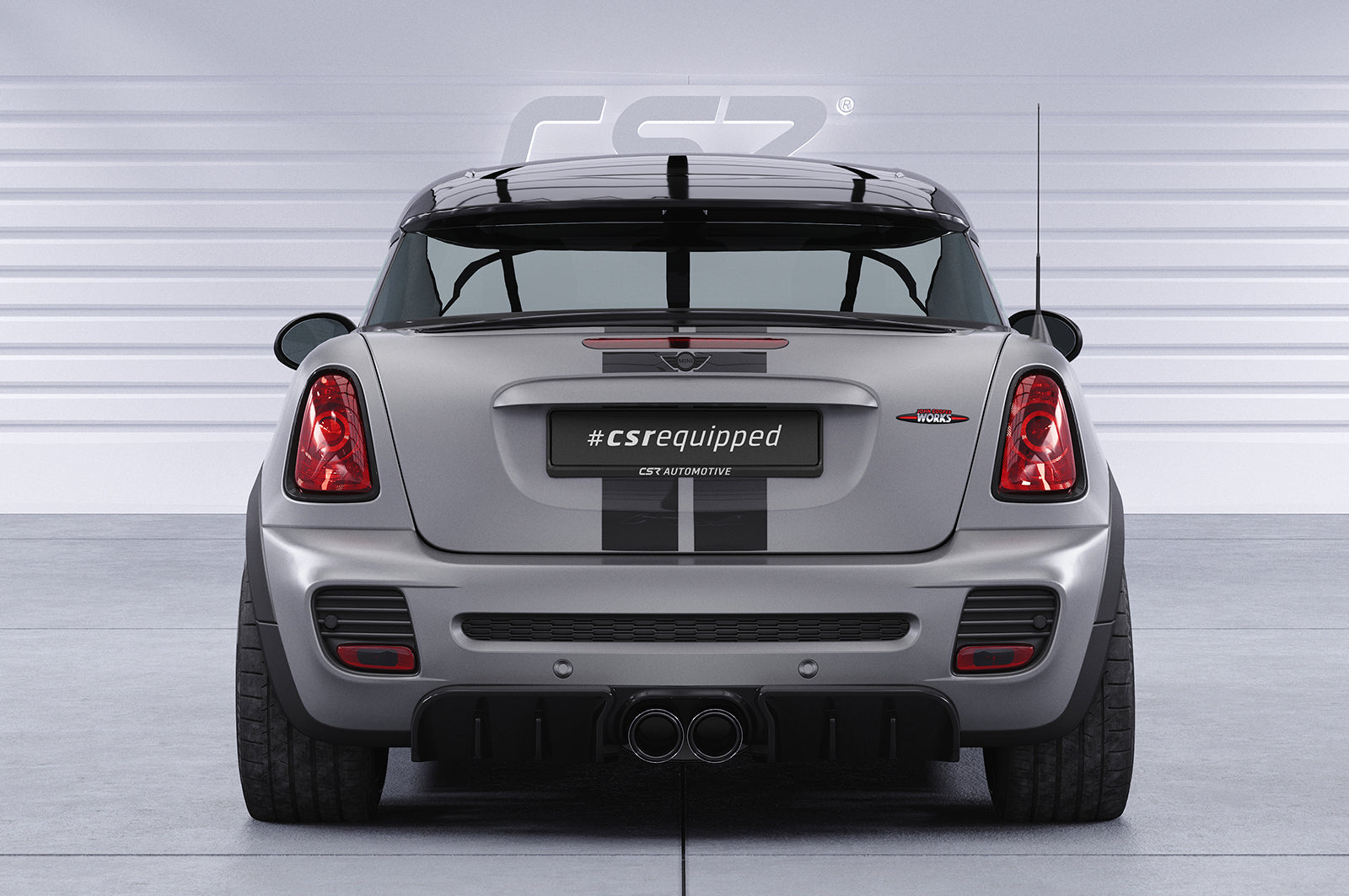 CSR Diffusor | Heckansatz mit ABE für Mini R58 / R59 JCW HA417-L Unlackiert roh (Lackierung erforderlich)