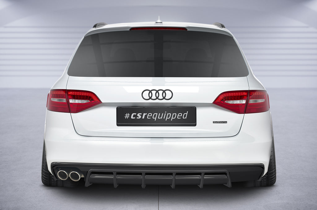 CSR Diffusor | Heckansatz mit ABE für Audi A4 B8 (Typ 8K) HA418-G Glossy schwarz Hochglanz (keine Lackierung erforderlich)