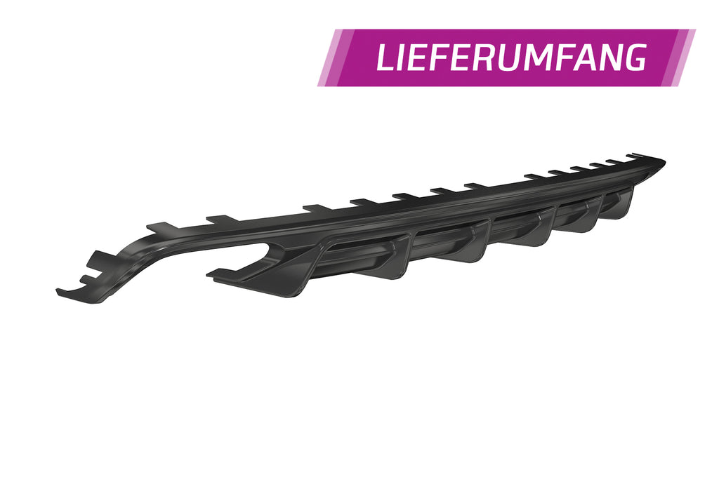 CSR Diffusor | Heckansatz mit ABE für Audi A4 B8 (Typ 8K) HA418-G Glossy schwarz Hochglanz (keine Lackierung erforderlich)