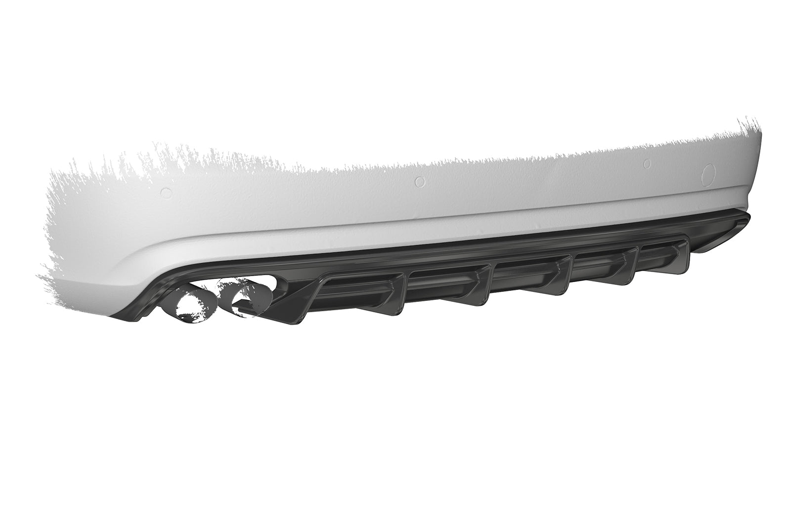 CSR Diffusor | Heckansatz mit ABE für Audi A4 B8 (Typ 8K) HA418-G Glossy schwarz Hochglanz (keine Lackierung erforderlich)