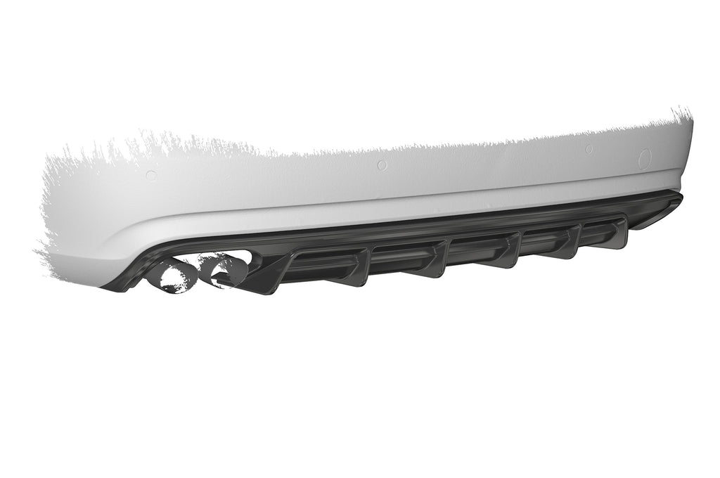 CSR Diffusor | Heckansatz mit ABE für Audi A4 B8 (Typ 8K) HA418-C Carbon Look Hochglanz (keine Lackierung erforderlich)