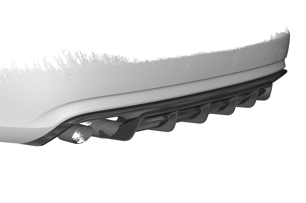 CSR Diffusor | Heckansatz mit ABE für Audi A4 B8 (Typ 8K) HA418-C Carbon Look Hochglanz (keine Lackierung erforderlich)