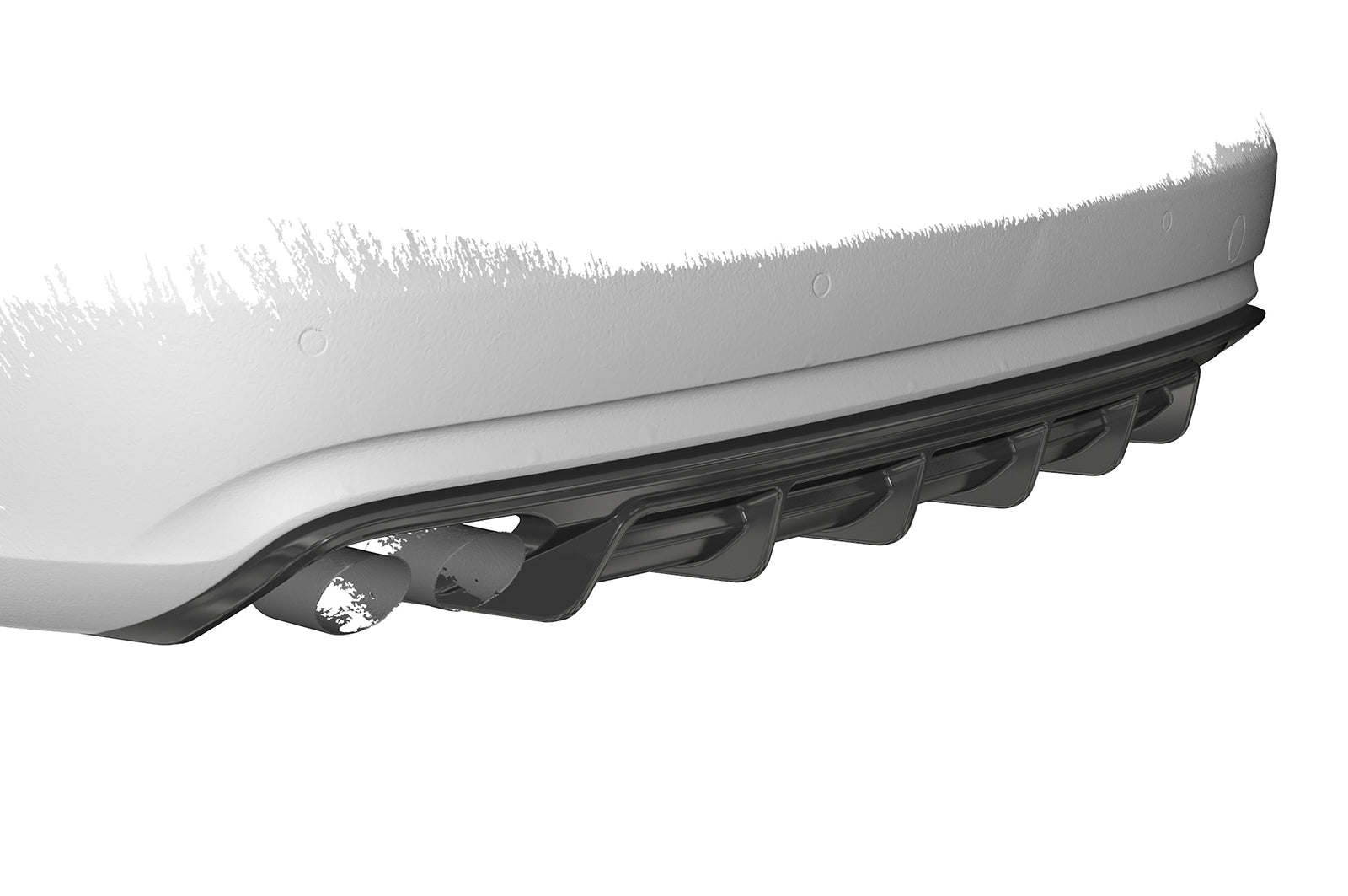 CSR Diffusor | Heckansatz mit ABE für Audi A4 B8 (Typ 8K) HA418-C Carbon Look Hochglanz (keine Lackierung erforderlich)