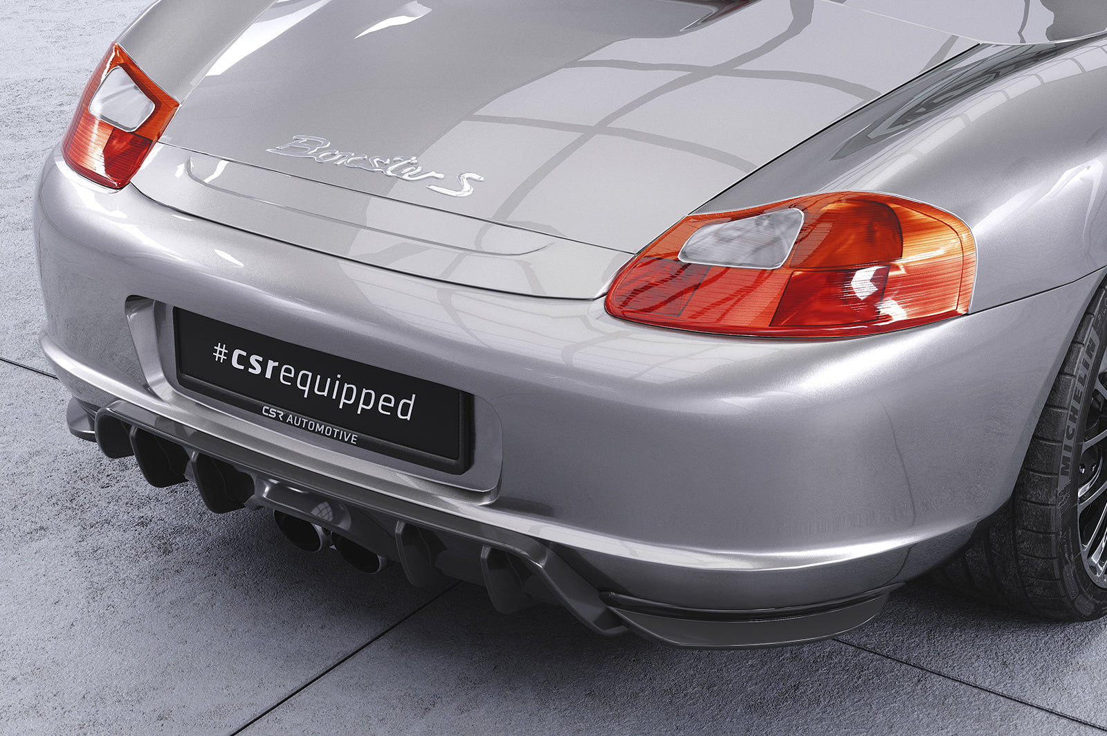 CSR Diffusor | Heckansatz mit ABE für Porsche Boxster 986 HA421-C Carbon Look Hochglanz (keine Lackierung erforderlich)