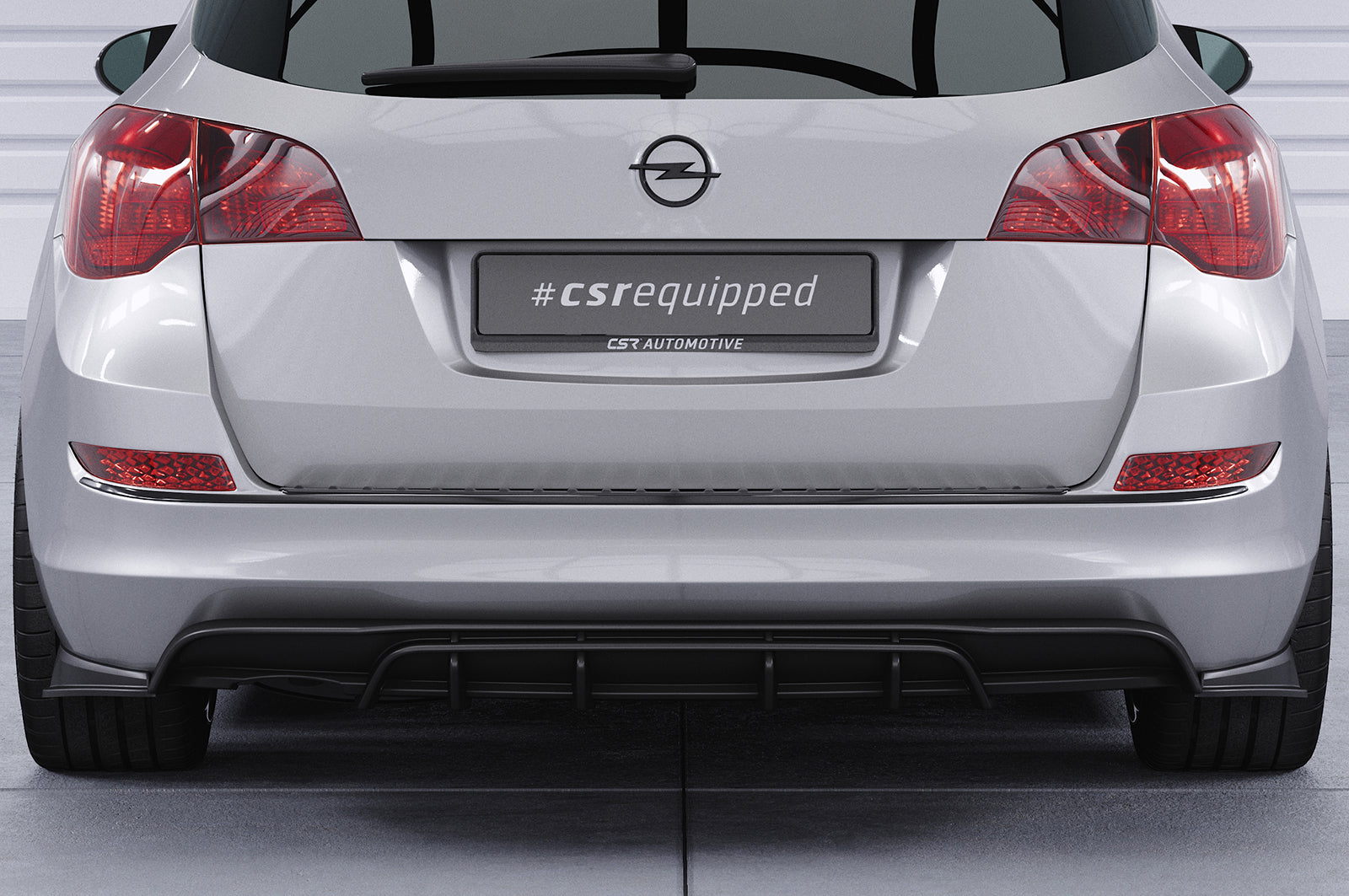 CSR Diffusor | Heckansatz mit ABE für Opel Astra J Sports Tourer HA423-C Carbon Look Hochglanz (keine Lackierung erforderlich)