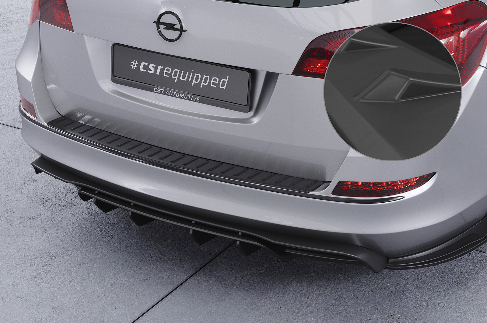 CSR Diffusor | Heckansatz mit ABE für Opel Astra J Sports Tourer HA423-L Unlackiert roh (Lackierung erforderlich)