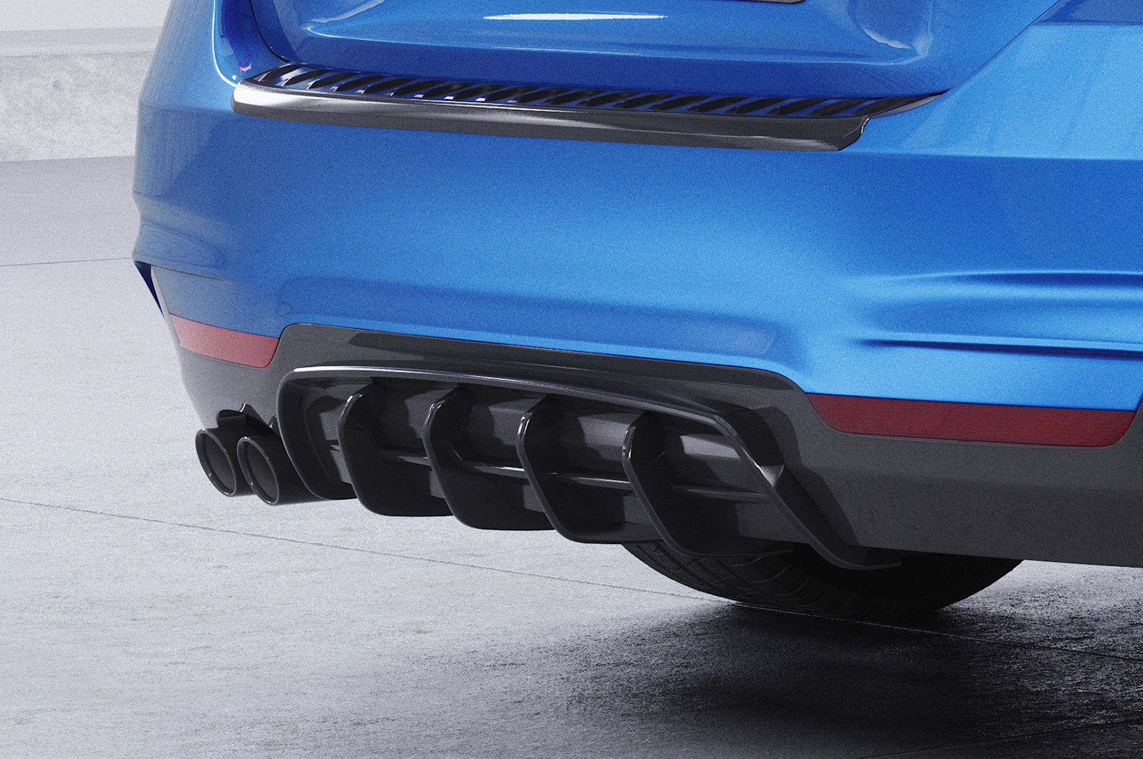 CSR Diffusor | Heckansatz mit ABE für BMW 4er F32 / F33 / F36 HA428-C Carbon Look Hochglanz (keine Lackierung erforderlich)